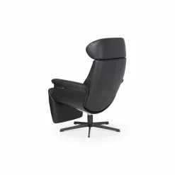 Timeout - Leather Reclining Armchair with Integrated Footrest by Conform