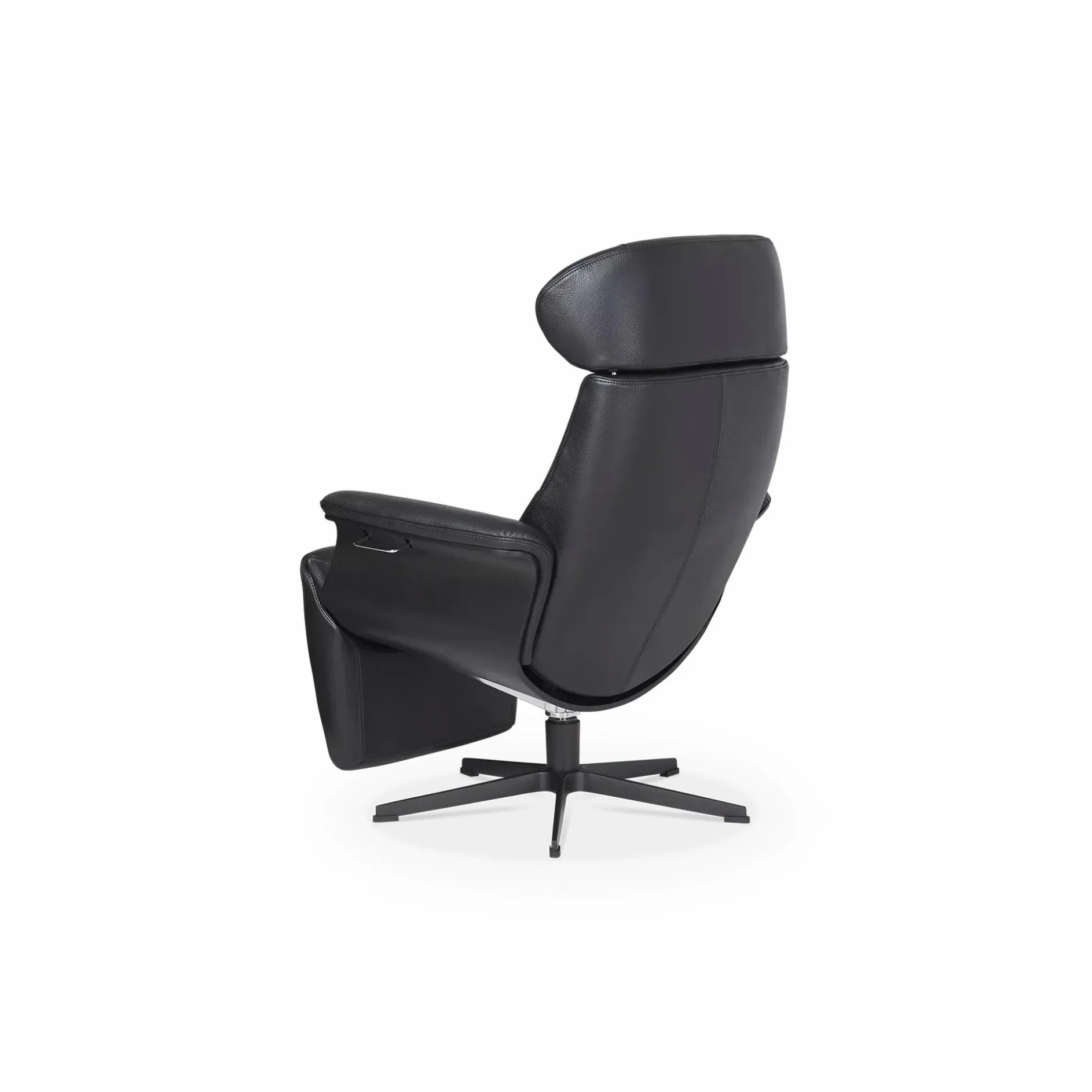 Timeout - Leather Reclining Armchair with Integrated Footrest by Conform