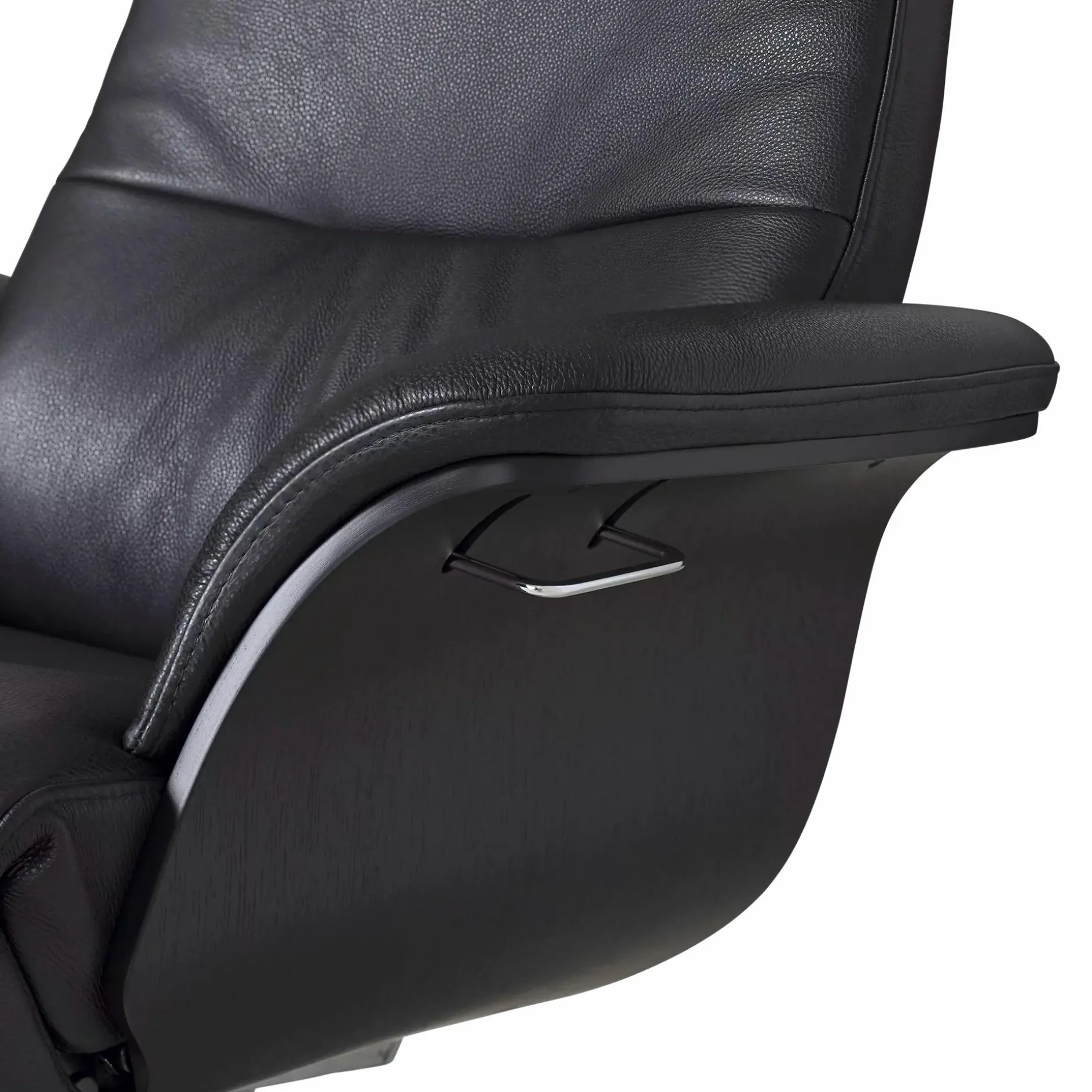 Timeout - Leather Reclining Armchair with Integrated Footrest by Conform