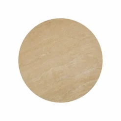 Toli - Travertine and Oak Side Table by Four Hands