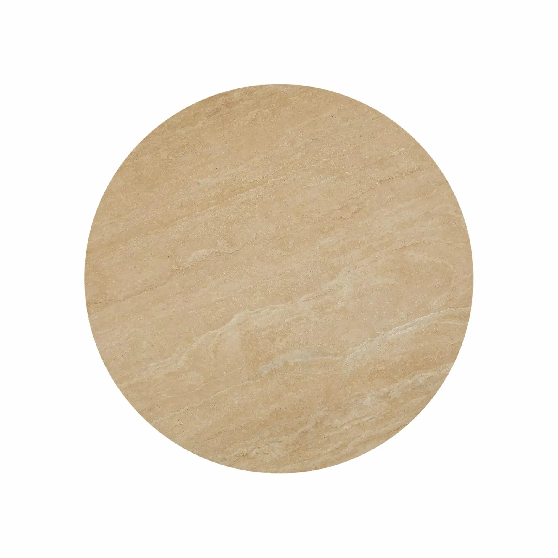 Toli - Travertine and Oak Side Table by Four Hands