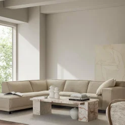 Trevis - Fabric-Upholstered Sectional Sofa by Furninova