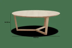 Tripod - Varnished Oak Coffee Table by Ethnicraft