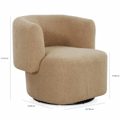 Tybalt - Faux Sheepskin Swivel Chair by Four Hands