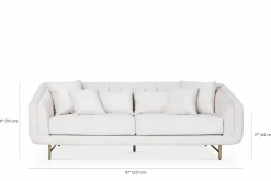 Veera - Velvet 3-Seater Sofa