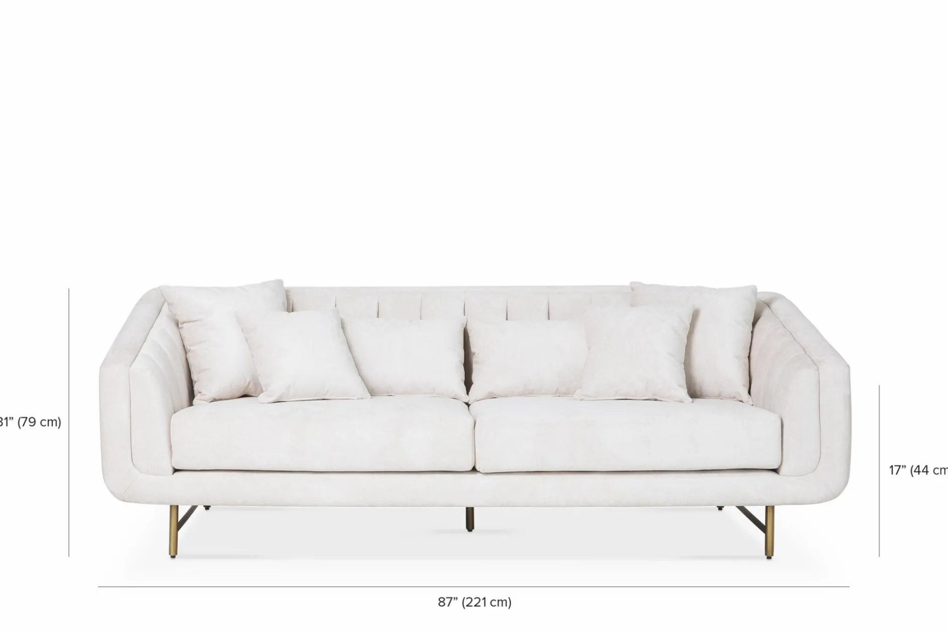 Veera - Velvet 3-Seater Sofa