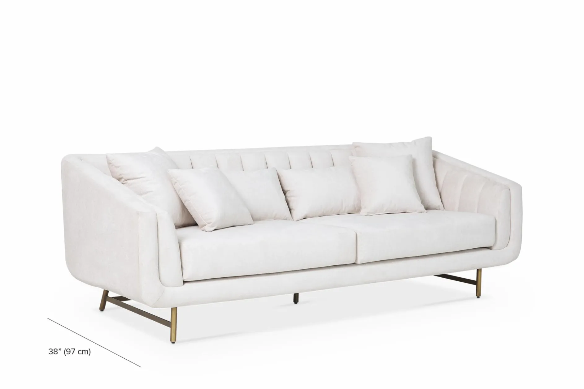 Veera - Velvet 3-Seater Sofa