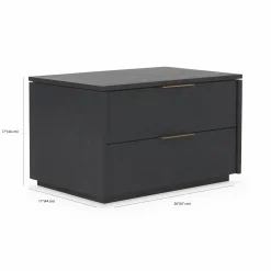 Verona - Oak Bedside Table by Mobican