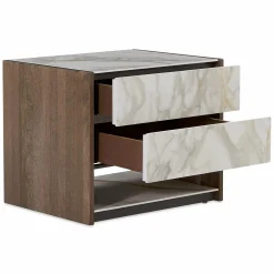Vision - Oak Wood Nightstand by Trica