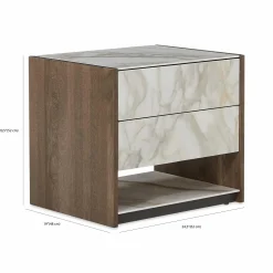 Vision - Oak Wood Nightstand by Trica