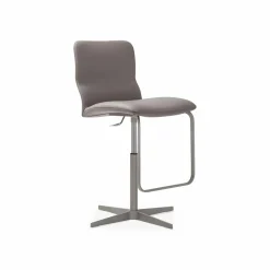 Vito - Adjustable Leather Stool by Cattelan Italia