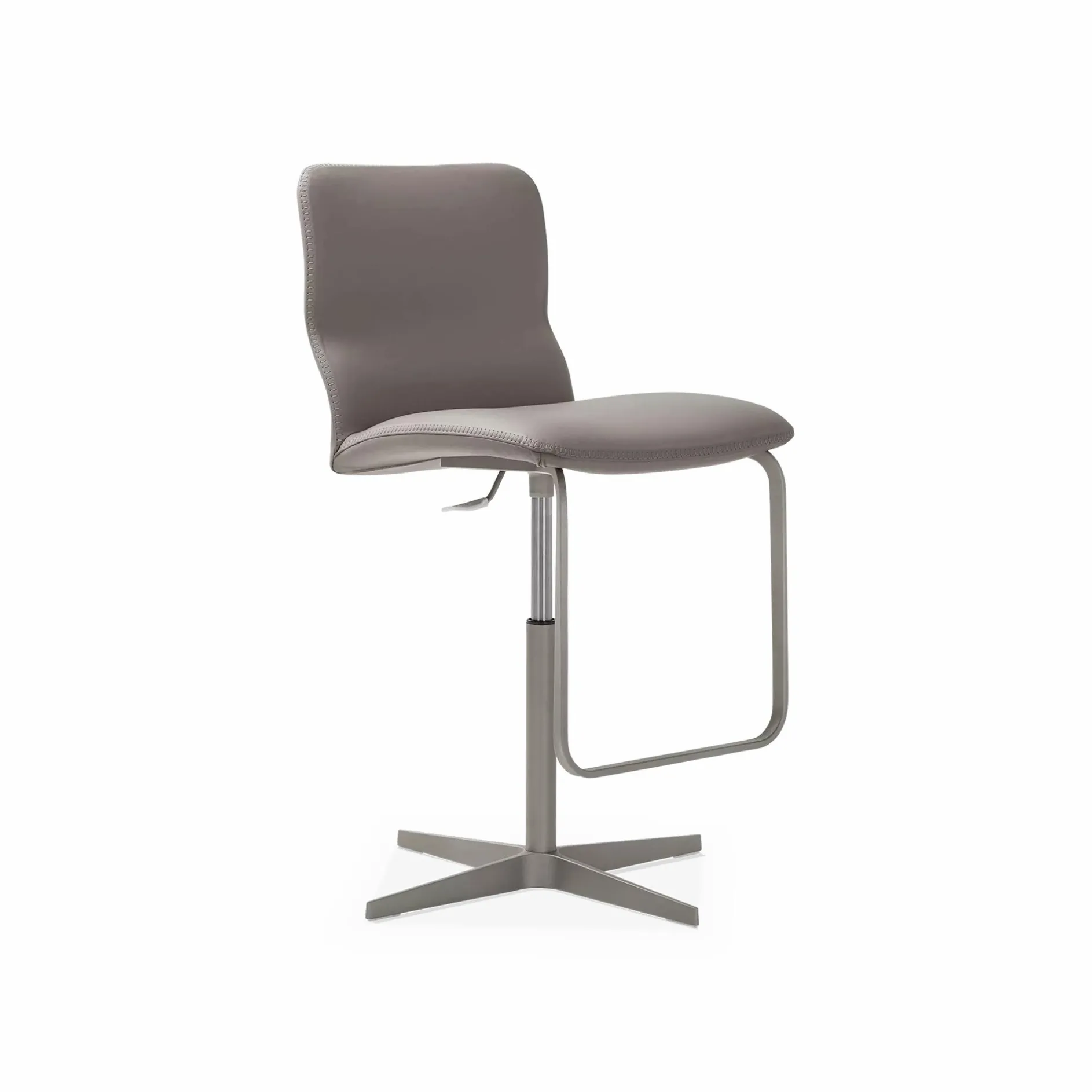 Vito - Adjustable Leather Stool by Cattelan Italia
