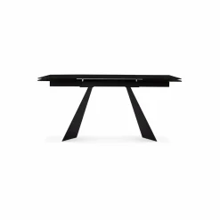 Waters - Extendable Hammered Glass Top Dining Table