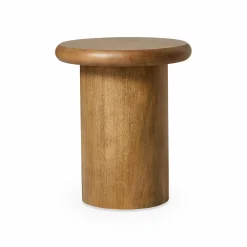 Zach - Round Wood Side Table by Four Hands